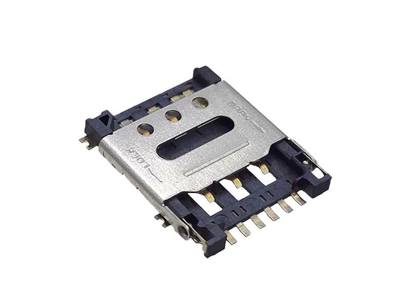 翻蓋式6P常開檢測卡座