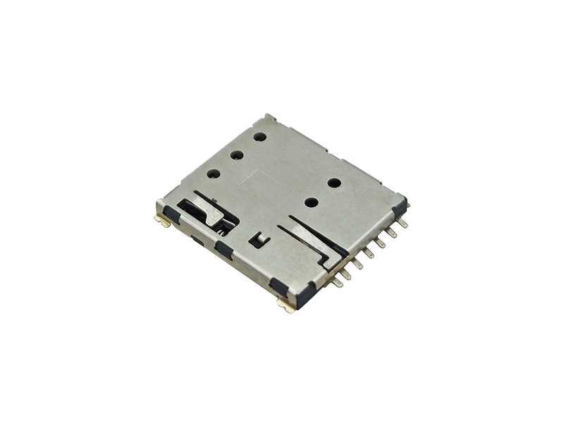 NANO SIM自彈式6+1P 1.37H常閉開關卡座