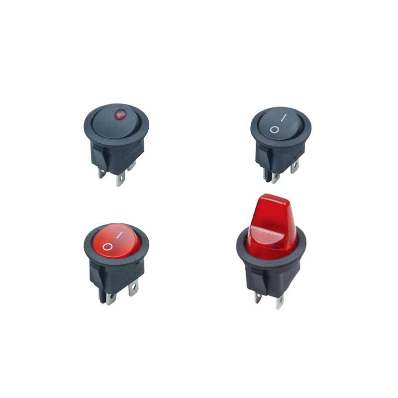 紅色圓形船型開關