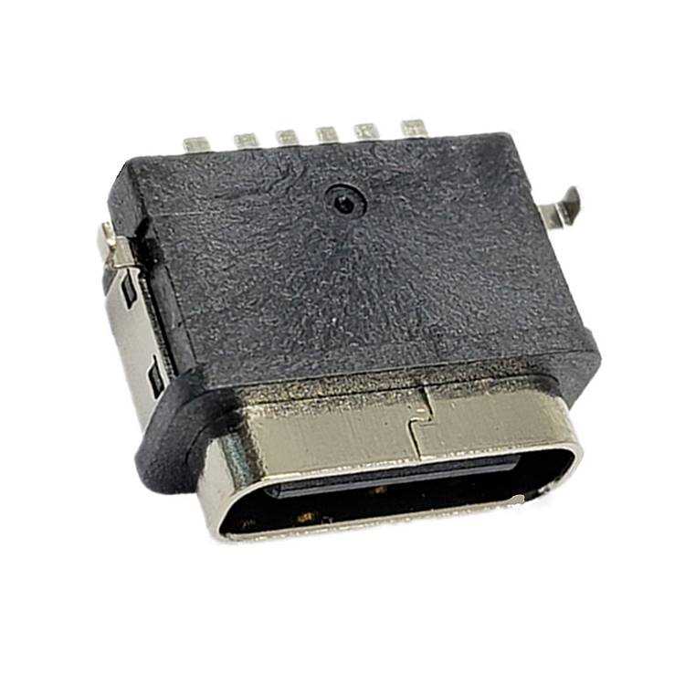 6P防水母座L8.2兩腳沉板TYPE-C