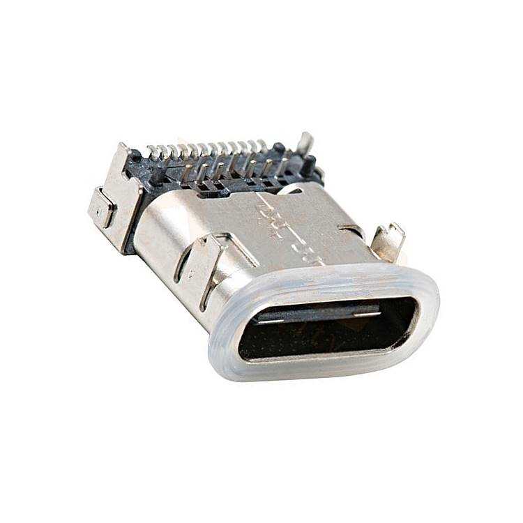 TYPE-C24P防水母座前插后貼H10.65