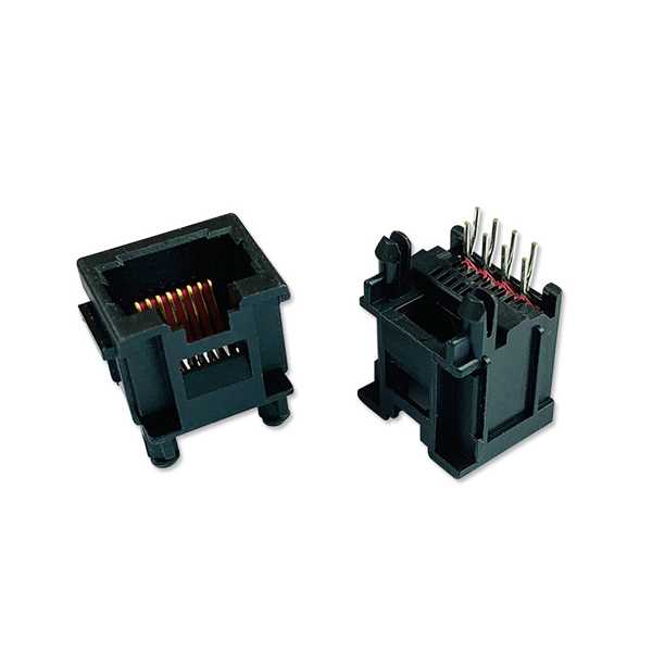 黑色塑膠直插式RJ45插座