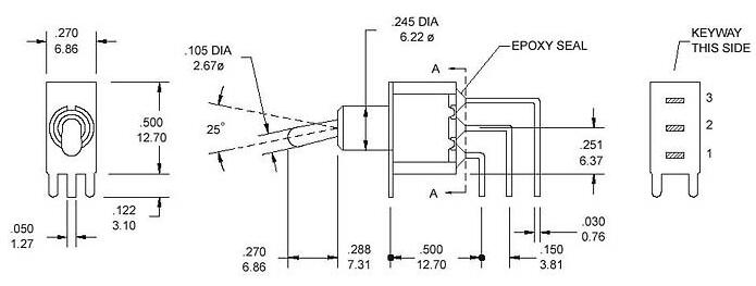TS8102C4鈕子開關圖紙