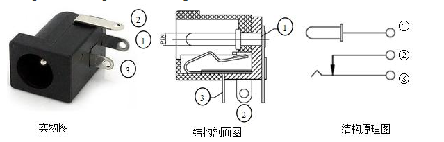 dc插座三個腳連接圖 dc插座三個腳連接圖